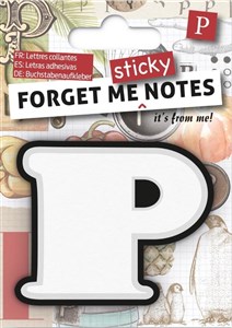 Obrazek Forget me sticky notes kart samoprzylepne litera P