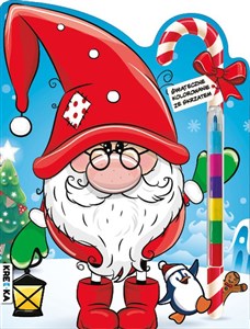 Obrazek Świąteczne kolorowanie ze skrzatem