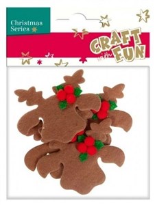 Obrazek Ozdoba dekoracyjna filc renifery 4el