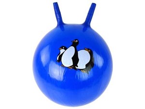 Bild von Piłka do skakania z pingwinami niebieska 45cm