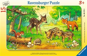 Bild von Puzzle ramkowe 15 Zwierzęta z lasu