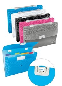 Obrazek Teczka z rączką A4 Tai-Chi TEX4318 srebrna