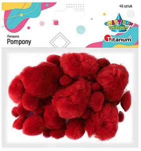 Bild von Pompony akrylowe czerwone 45szt.