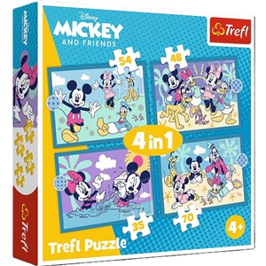 Obrazek Puzzle 4w1 Zabawne zdarzenia Myszki Miki