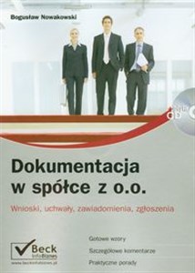 Bild von Dokumentacja w spółce z o.o. + płyta CD Wnioski, uchwały, zawiadomienia, zgłoszenia