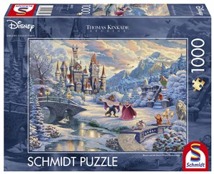 Obrazek Puzzle 1000 SQ T. KINKADE Piękna i Bestia zima