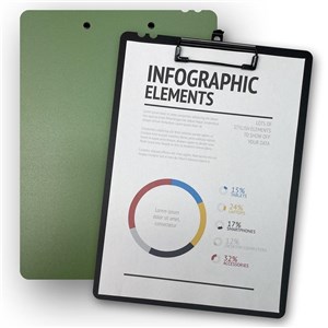 Bild von Deska z klipem A4 Morandi zielona PENMATE