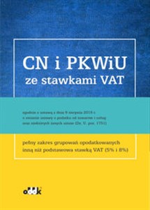 Obrazek CN i PKWiU ze stawkami VAT zgodnie z ustawą z dnia 9.08.2019 r. o zm. ustawy o podatku od towarów i usług oraz niektórych innyc