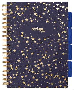 Obrazek Kołozeszyt Strigo B5 Project Book Gwiazdy czarny kratka