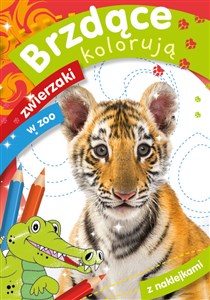 Obrazek Brzdące kolorują zwierzaki w zoo