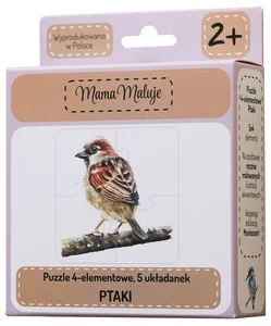 Obrazek Puzzle 4 elementowe Ptaki
