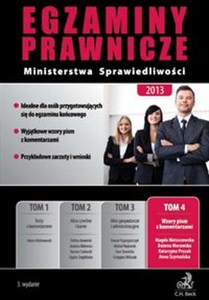 Bild von Egzaminy prawnicze Ministerstwa Sprawiedliwości 2013 tom 4  Wzory pism z komentarzami