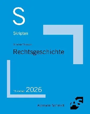 Obrazek SCHRÖDER, R: SKRIPT RECHTSGESCHICHTE