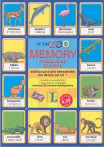 Obrazek At the ZOO Memory angielskie słówka Edukacyjna gra obrazkowa dla dzieci od lat 7
