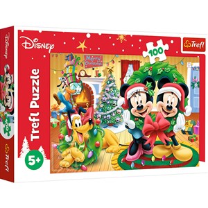 Obrazek Puzzle 100 Magia świąt Disney 16365