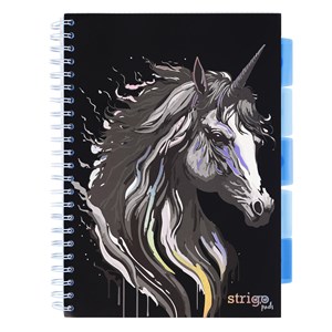 Obrazek Kołozeszyt Strigo A4 Project Book Unicorn czarny kratka