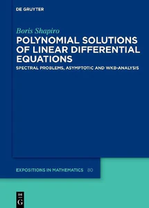 Bild von SHAPIRO, B: POLYNOMIAL SOLUTIONS OF LINEAR DIFFERENTIAL EQUA