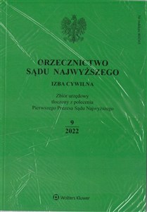 Bild von Orzecznictwo Sądu Najwyższego 9/2022