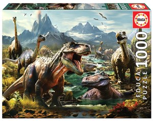 Obrazek Puzzle 1000 Groźne dinozaury G3