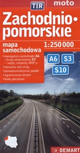 Bild von Zachodniopomorskie TIR mapa samochodowa 1:250 000