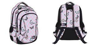 Obrazek Plecak 3-komorowy Chess Butterflies