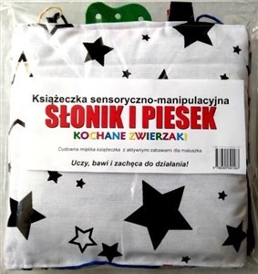 Obrazek Słonik i piesek Książeczka sensoryczno-manipulacyjna