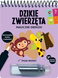 Obrazek Magiczne obrazki. Dzikie zwierzęta. Kolorowanka wodna z zadaniami