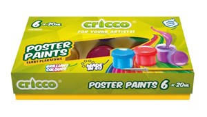 Obrazek Farby plakatowe 6 kolorów CRICCO