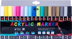 Obrazek Marker akrylowe 18 kolorów M&G