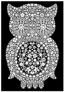 Bild von Kolorowanka Welwetowa Colorvelvet A4 Sowa