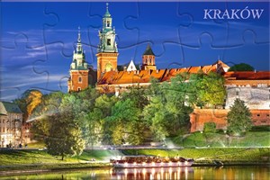 Obrazek Puzzle 24 Pocztówka Wawel Castle by Night Poland KAR-024001