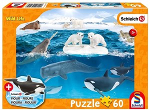Obrazek Puzzle 60 Schleich zycie na Arktyce + figurka