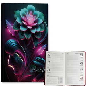 Bild von Kalendarz 2026 A6 tygodniowy Neonowe Kwiaty