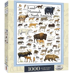 Obrazek Puzzle 1000 Dzikie zwierzęta Ameryki Północnej