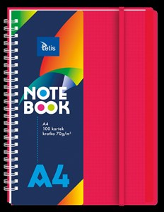Bild von Kołonotatnik A4 okładka pp kolor czerwony 70g/m2 100 kartek