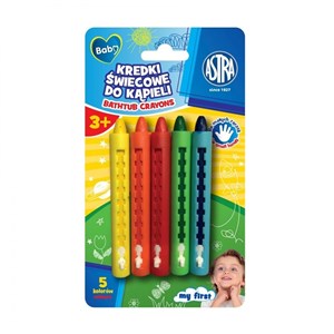 Bild von Kredki świecowe do kąpieli Astra Baby 5 kolorów