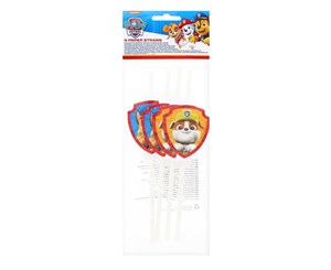 Obrazek Słomki papierowe z medalionem Paw Patrol Rescue Heroes 4szt.