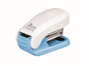 Obrazek Mini zszywacz 24/6 niebieski Tetis 12 arkuszy