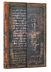 Bild von Kalendarz Paperblanks 2025/2026 Michelangelo, Handwriting, Embellished Manuscripts Collection Mini Kalendarz 18-miesięczny