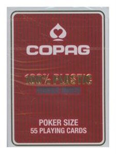 Bild von Karty do gry Copag 100% Plastic Poker size Jumbo Index czerwone