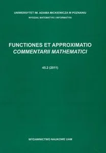 Bild von Functiones et approximatio Commentarii mathematici 45.2 (2011)