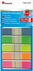 Obrazek Zakładki indeksujące fluo 12x45mm 5x20 kartek