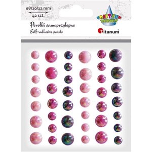 Bild von Perełki samoprzylepne różowe 42szt