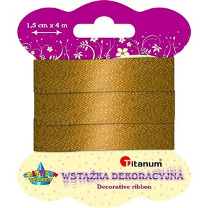 Obrazek Wstążka metalizowana 15mm x 4m złota