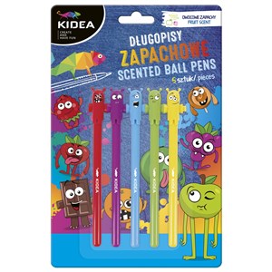 Obrazek Długopisy zapachowe 5 kolorów owocowe zapachy