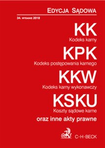Obrazek Kodeks karny Kodeks postępowania karnego Kodeks karny wykonawczy Koszty sądowe karne oraz inne akty prawne