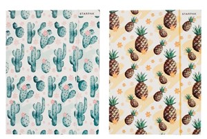 Obrazek Teczka z gumką A4 kaktus ananas mix