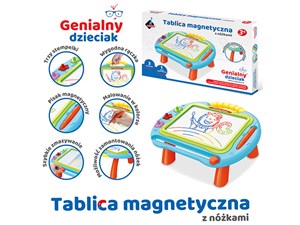 Obrazek Genialny Dzieciak Tablica magnetyczna na nóżkach