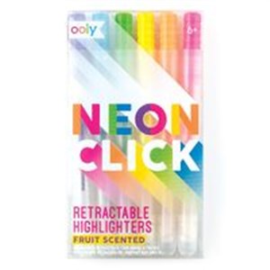 Obrazek Flamastry na kliknięcie pachnące Neonowe 6 flamastrów