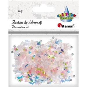 Bild von Zestaw perełki cekiny różowe14g mix